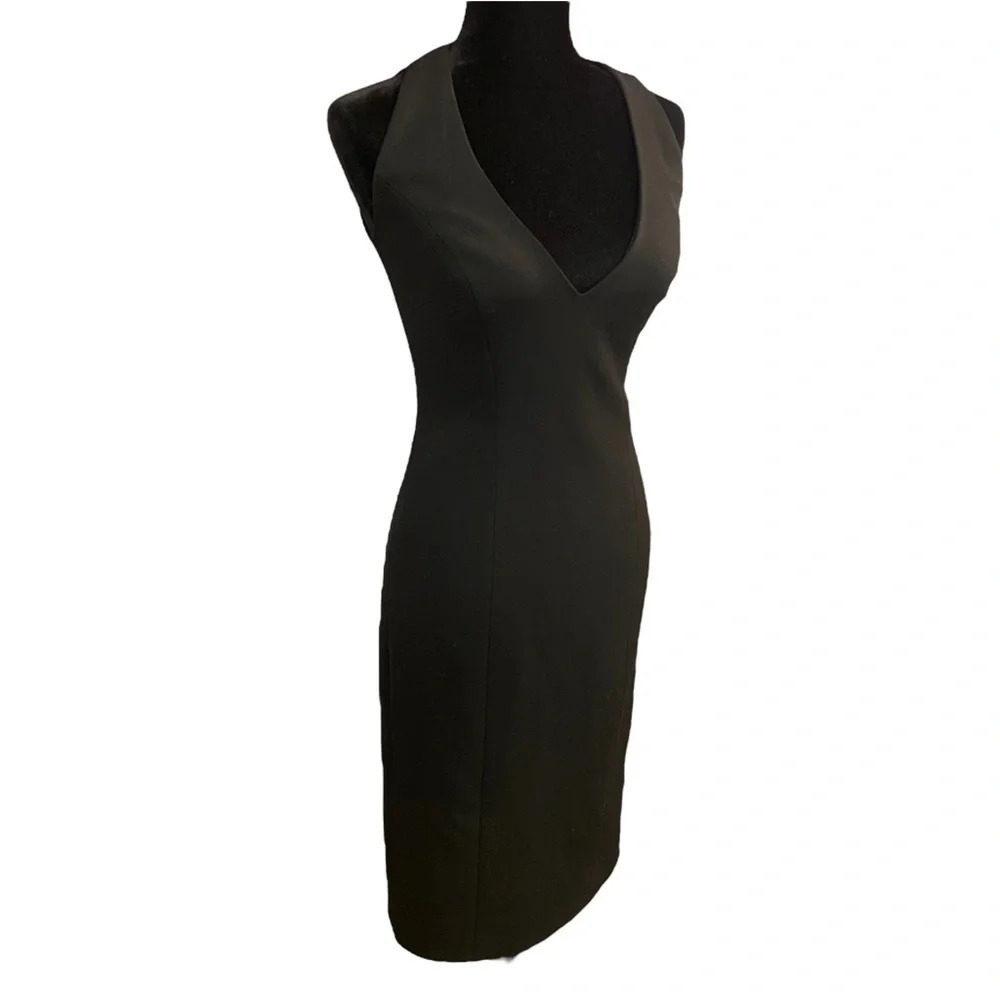 Ralph Lauren Black Label Wool Blend Black Mini Dress size 2 Made in Italy